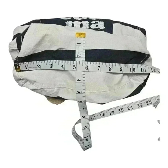 Getagadget Cape Cod Ma Tote Bag Purse Navy White Striped Rope Handles *READ* - Picture 6 of 16